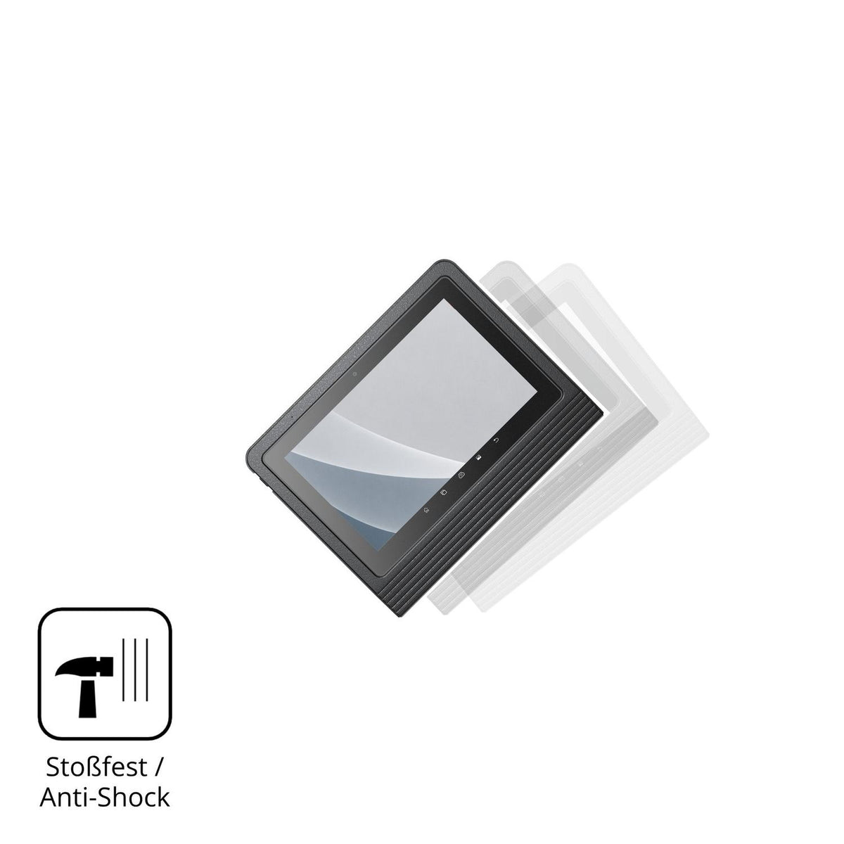 Schutz gegen Kratzer auf dem Launch X431 PROS V5.0 Glas durch Schlüssel, Stöße gegen die Tischkante oder Stürze