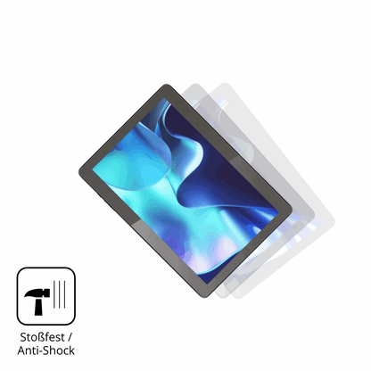 Schutz gegen Kratzer auf dem Logicom Tab 134 Glas durch Schlüssel, Stöße gegen die Tischkante oder Stürze