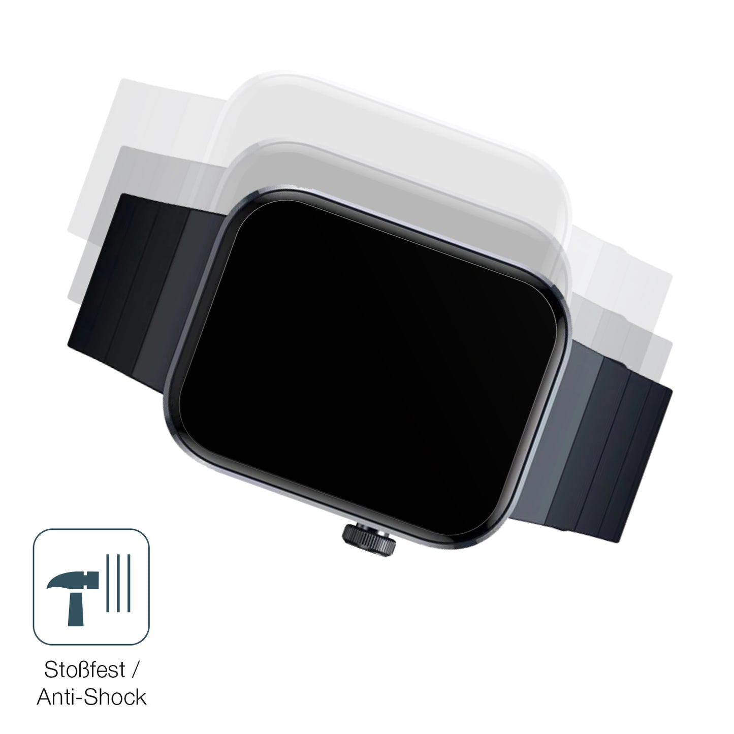 Schutz gegen Kratzer auf dem Mibro Watch T1 Glas durch Schlüssel, Stöße gegen die Tischkante oder Stürze