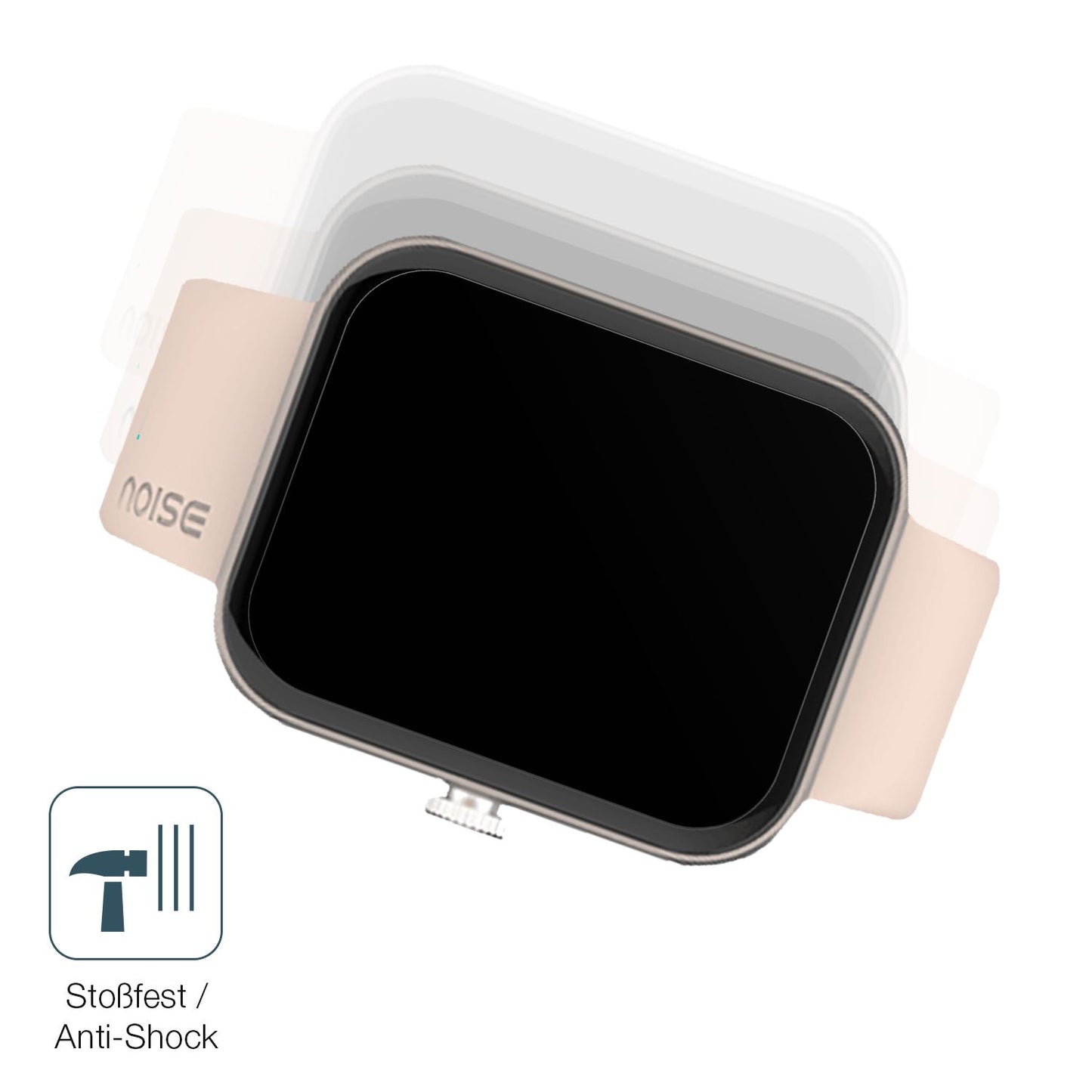 Schutz gegen Kratzer auf dem Noise Colorfit Pulse Grand Glas durch Schlüssel, Stöße gegen die Tischkante oder Stürze