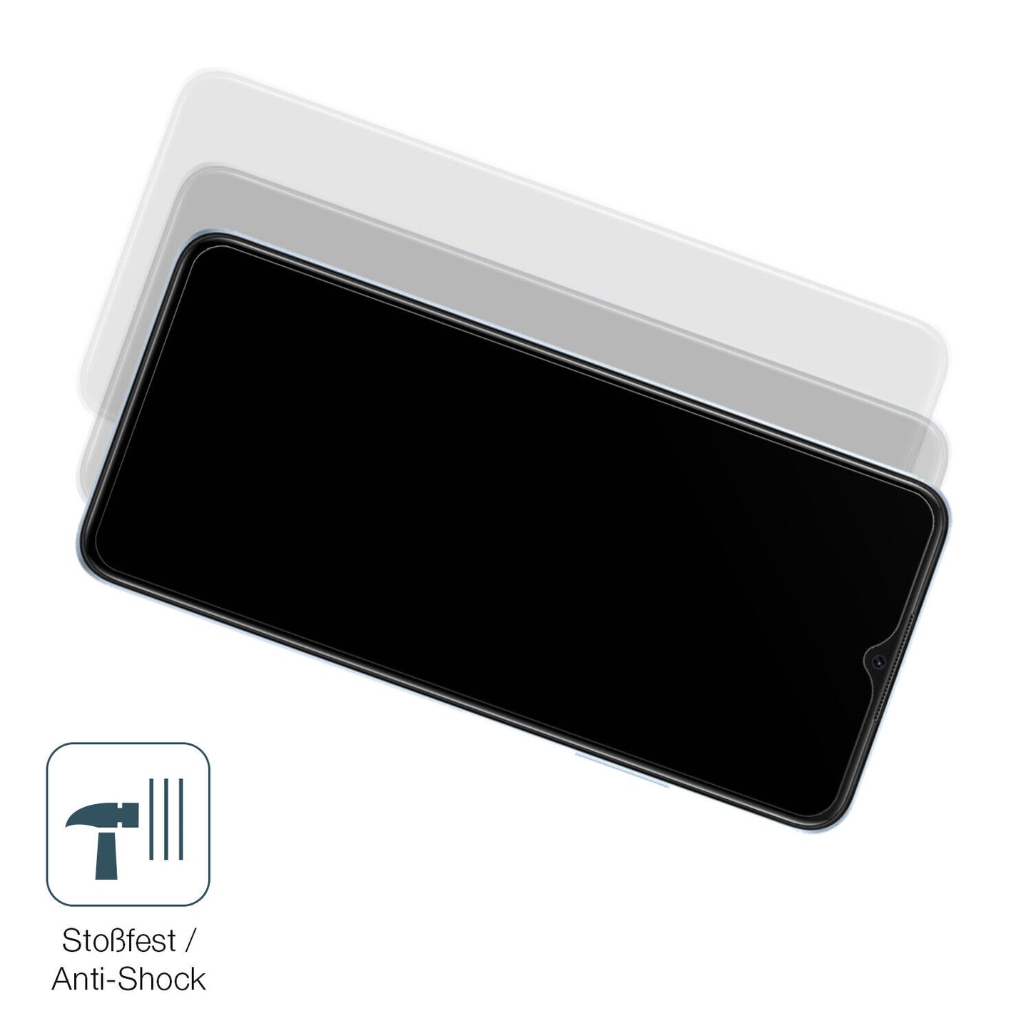 Schutz gegen Kratzer auf dem OPPO A17 Glas durch Schlüssel, Stöße gegen die Tischkante oder Stürze