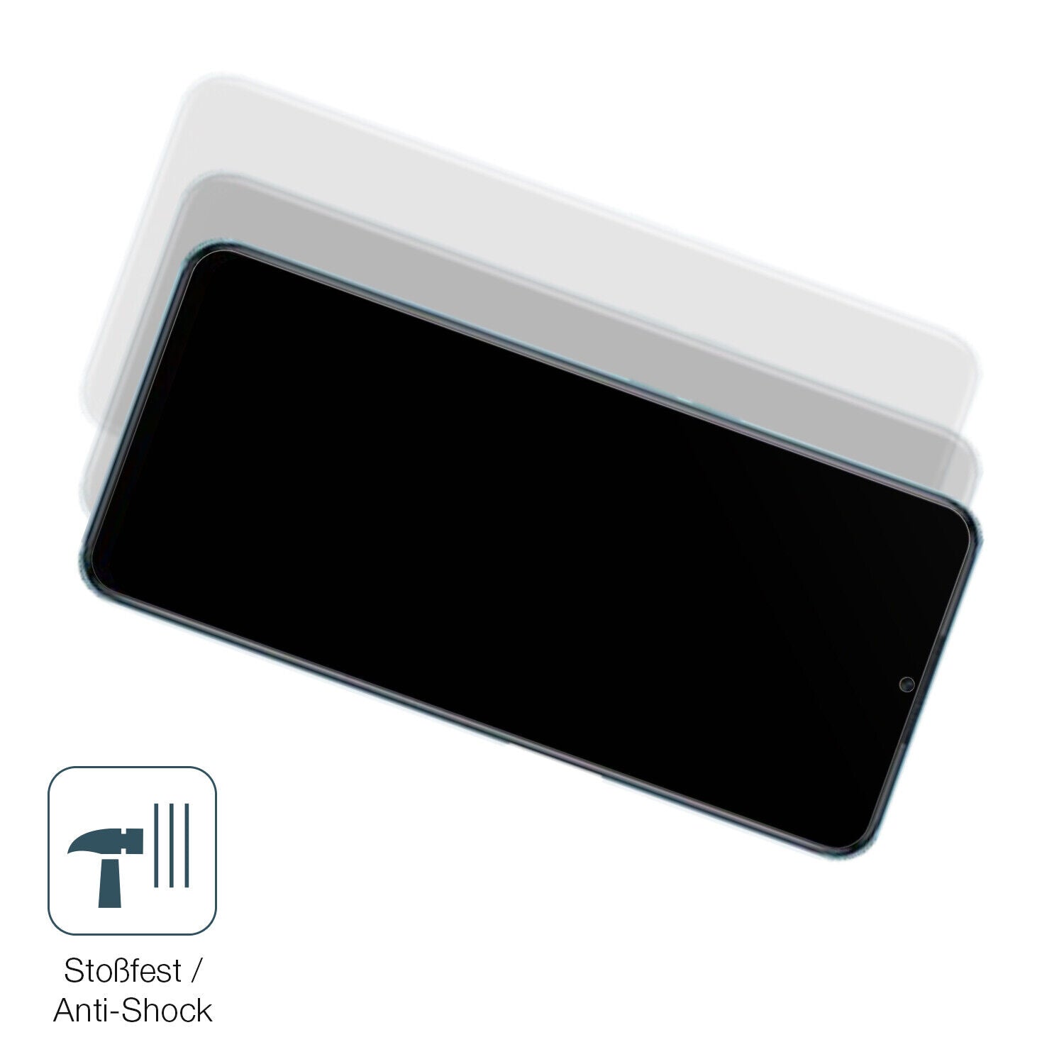 Schutz gegen Kratzer auf dem OPPO A56s Glas durch Schlüssel, Stöße gegen die Tischkante oder Stürze