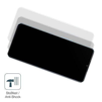 Schutz gegen Kratzer auf dem OPPO A58x Glas durch Schlüssel, Stöße gegen die Tischkante oder Stürze