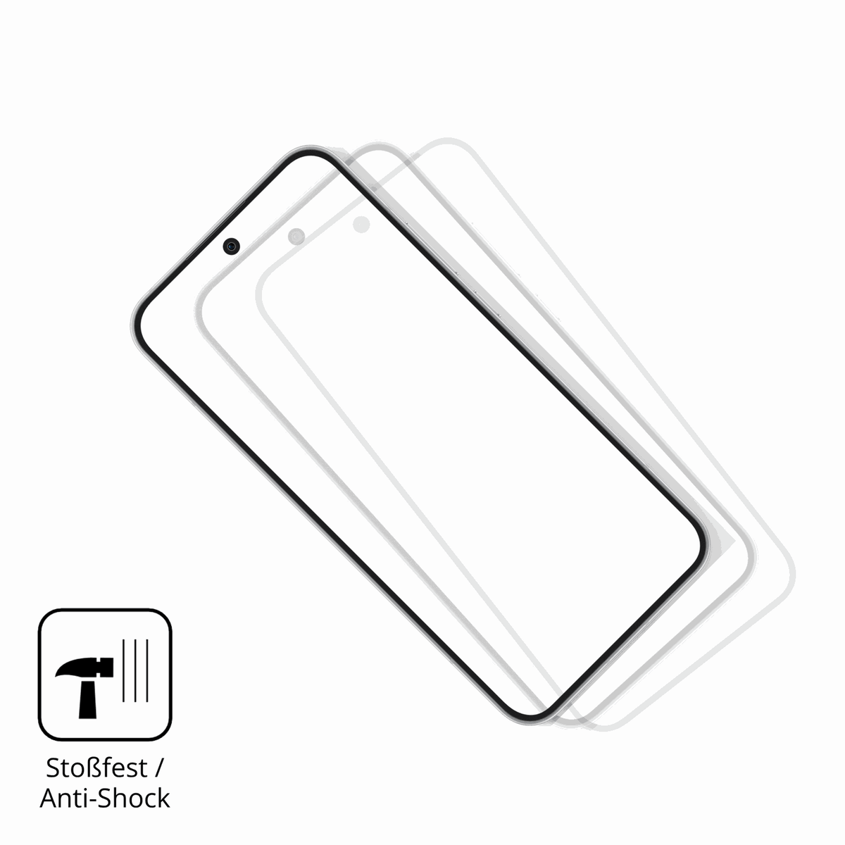 Schutz gegen Kratzer auf dem Oppo Reno 15 Glas durch Schl�ssel, St��e gegen die Tischkante oder St�rze