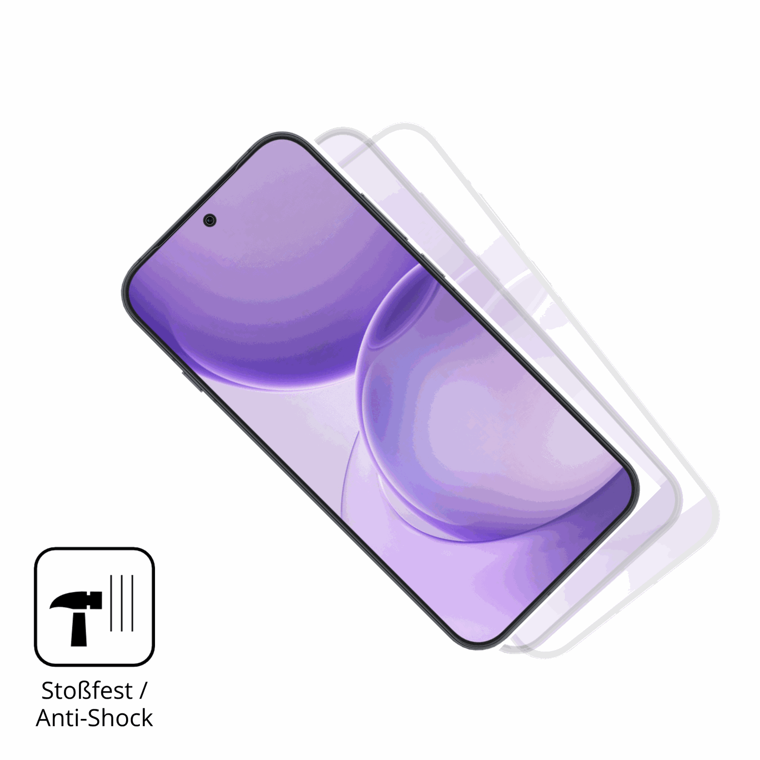 Schutz gegen Kratzer auf dem Oppo Reno16 Pro Glas durch Schlüssel, Stöße gegen die Tischkante oder Stürze