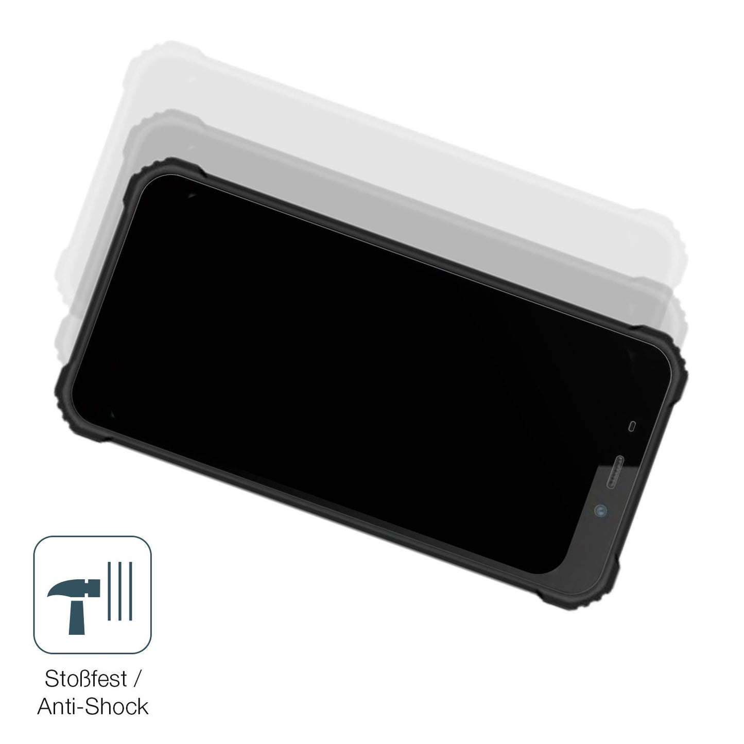 Schutz gegen Kratzer auf dem Oukitel G5 Glas durch Schlüssel, Stöße gegen die Tischkante oder Stürze