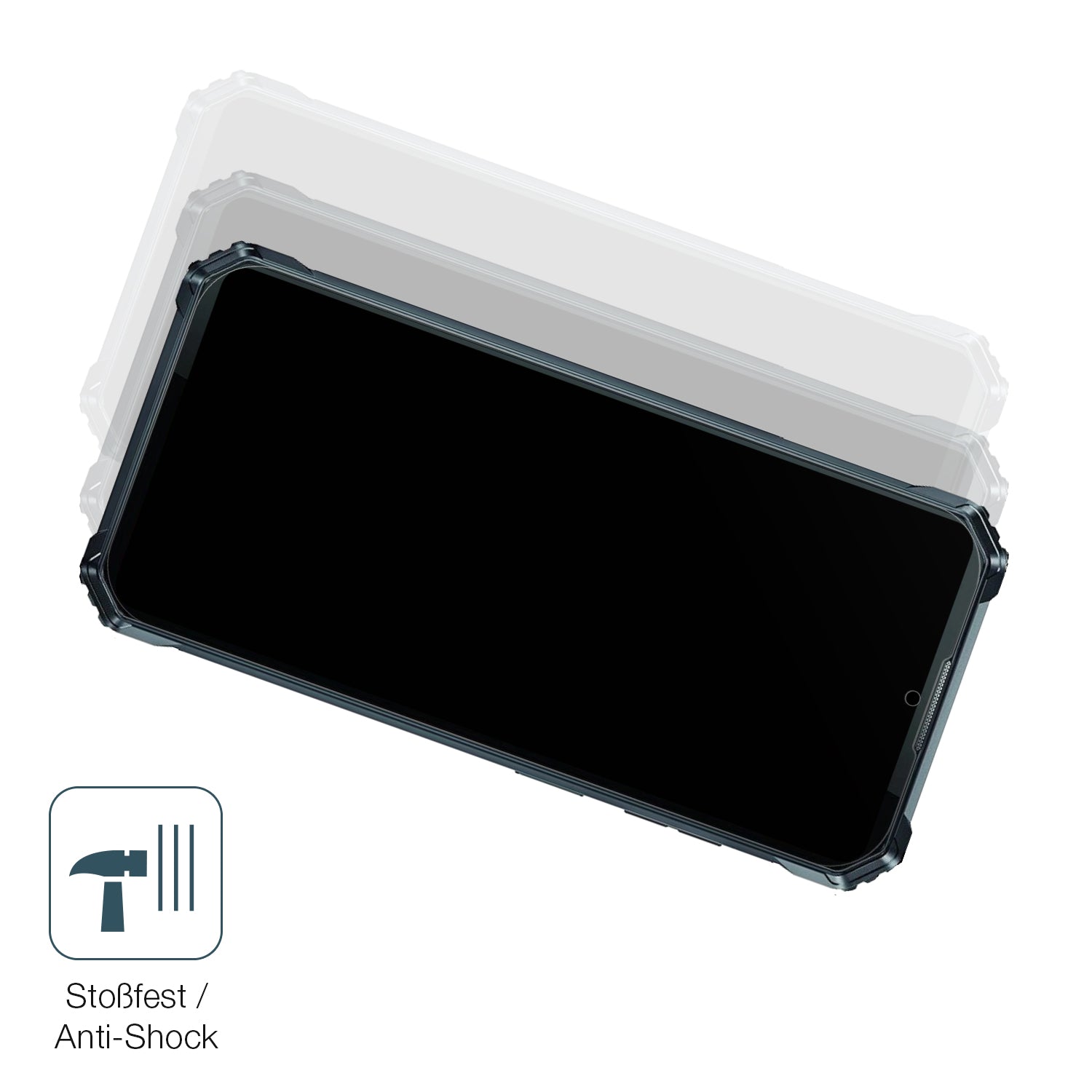Schutz gegen Kratzer auf dem Oukitel WP28E Glas durch Schlüssel, Stöße gegen die Tischkante oder Stürze