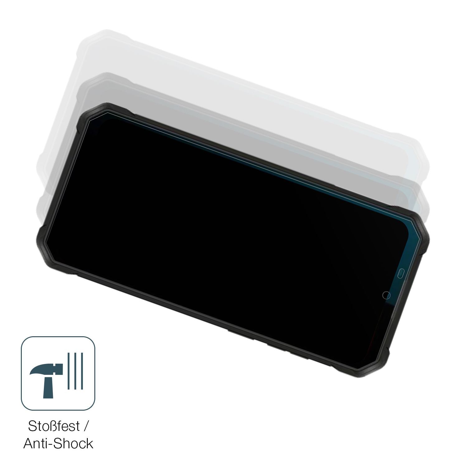 Schutz gegen Kratzer auf dem Oukitel WP53 Pro Glas durch Schlüssel, Stöße gegen die Tischkante oder Stürze