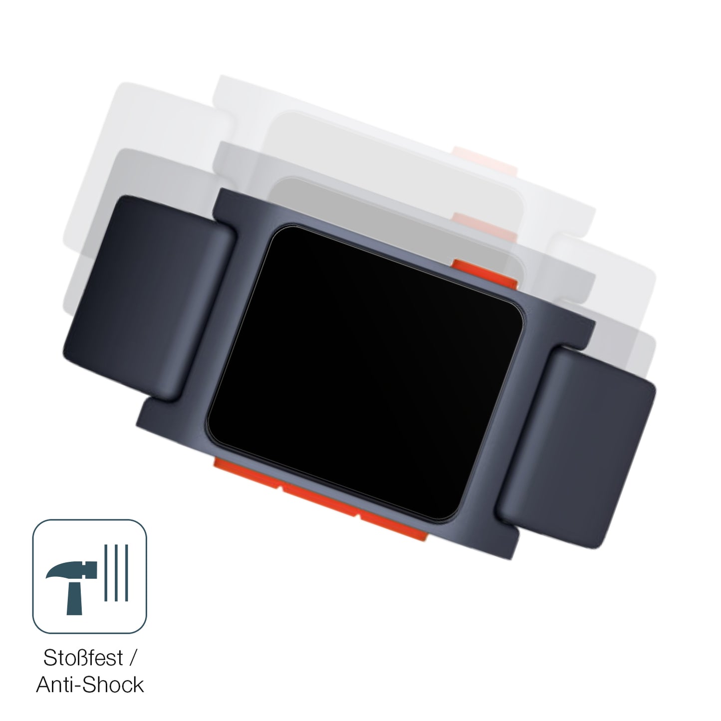 Schutz gegen Kratzer auf dem Pebble 2 Glas durch Schlüssel, Stöße gegen die Tischkante oder Stürze