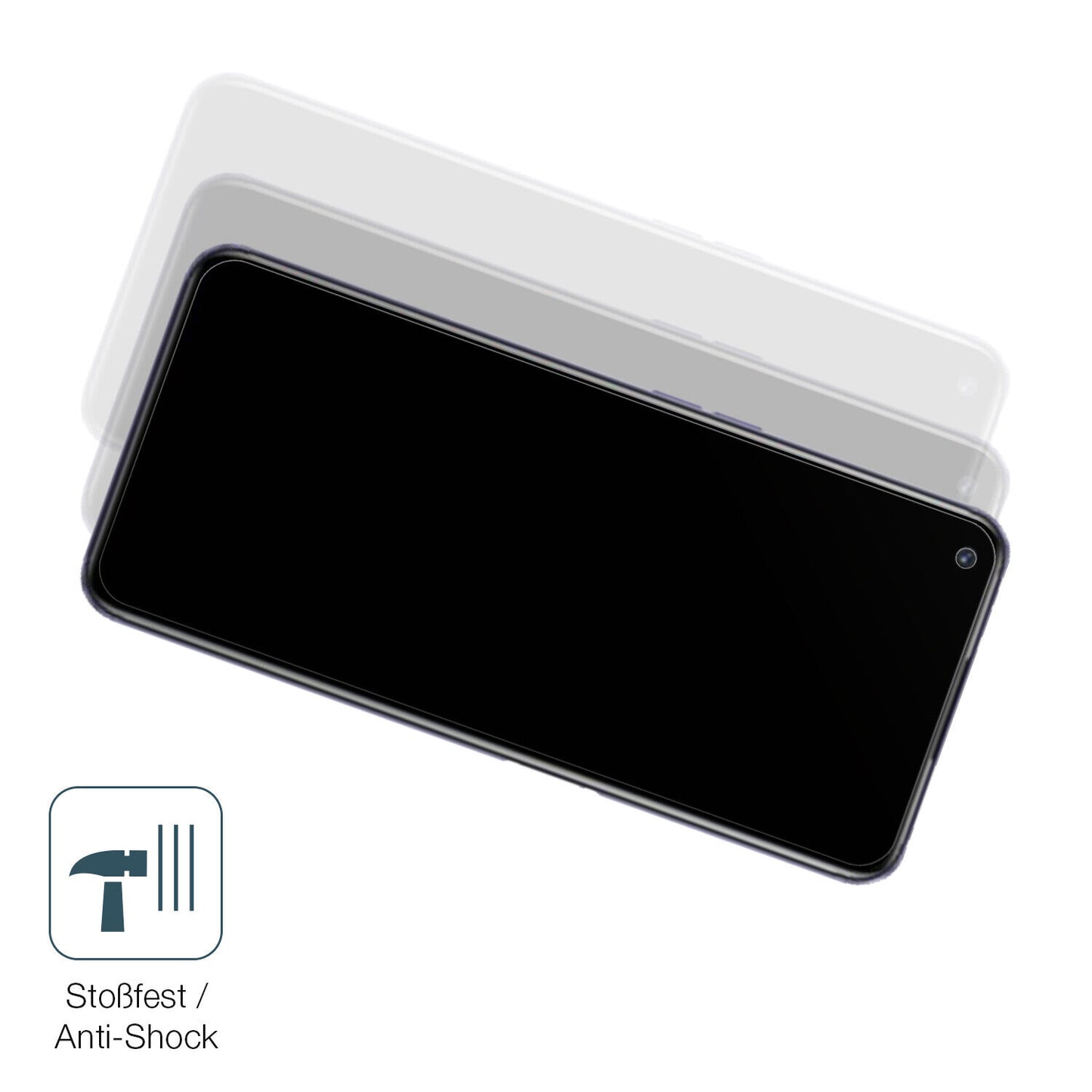 Schutz gegen Kratzer auf dem Realme Q3S Glas durch Schlüssel, Stöße gegen die Tischkante oder Stürze