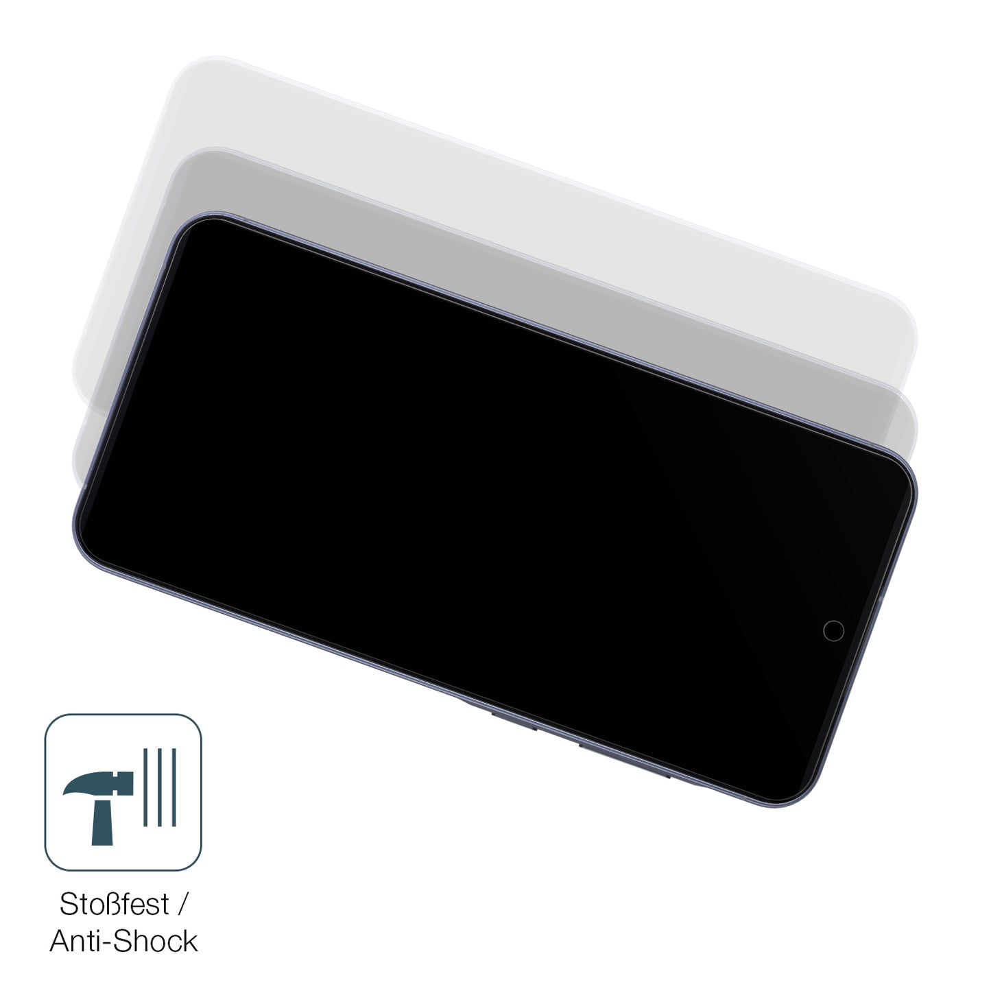 Schutz gegen Kratzer auf dem Samsung Galaxy A55 (case friendly) Glas durch Schlüssel, Stöße gegen die Tischkante oder Stürze