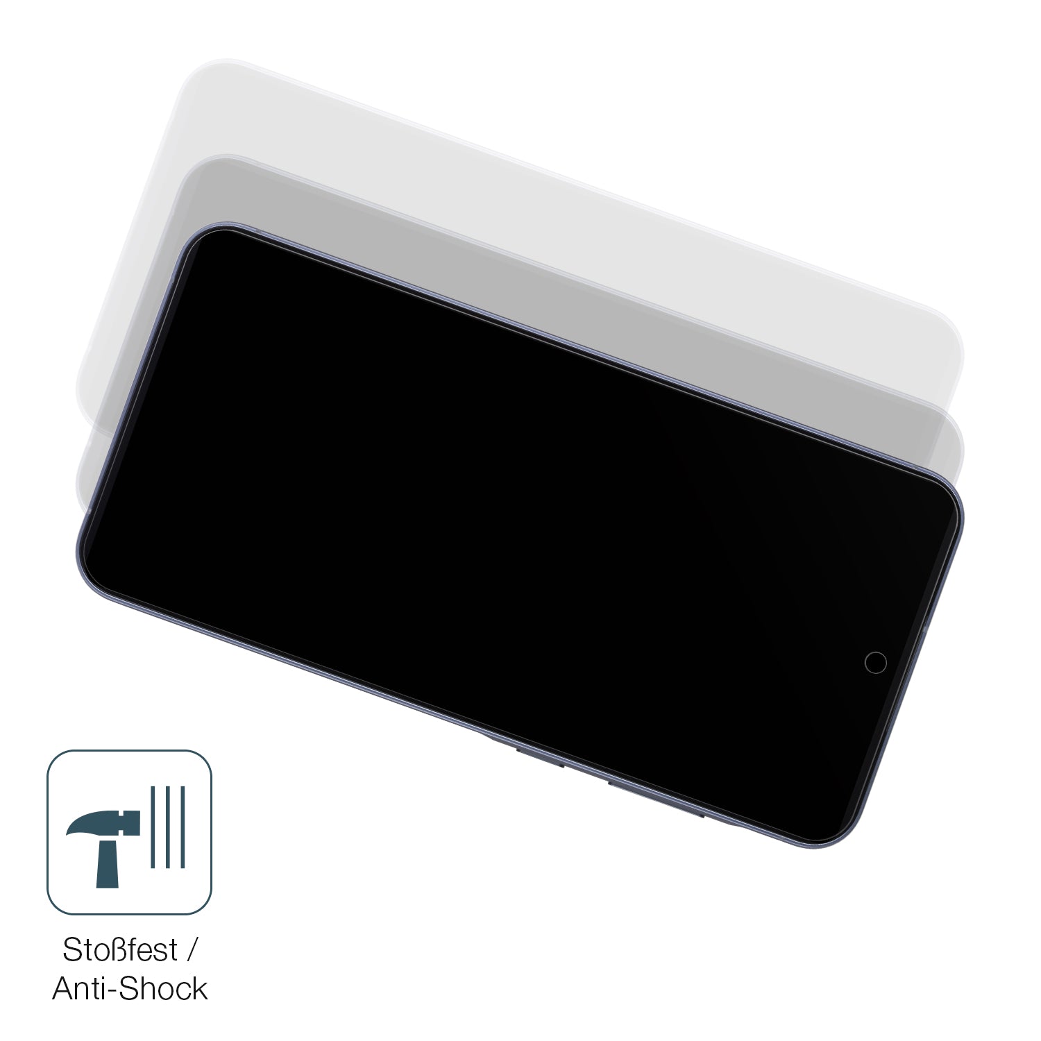 Schutz gegen Kratzer auf dem Samsung Galaxy A55 (case friendly) Glas durch Schlüssel, Stöße gegen die Tischkante oder Stürze