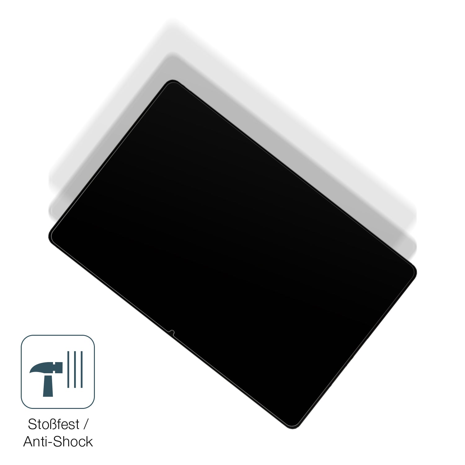 Schutz gegen Kratzer auf dem Samsung Galaxy Tab S9 Glas durch Schlüssel, Stöße gegen die Tischkante oder Stürze