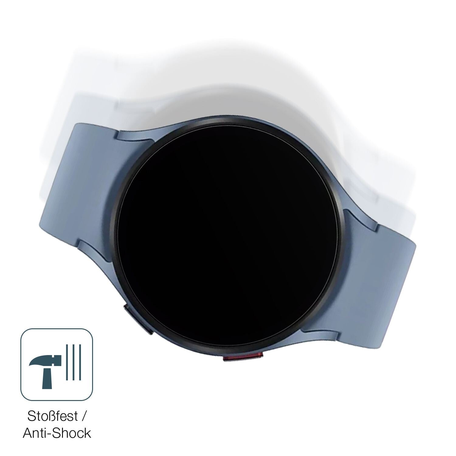 Schutz gegen Kratzer auf dem Samsung Galaxy Watch 5 (44mm) Glas durch Schlüssel, Stöße gegen die Tischkante oder Stürze