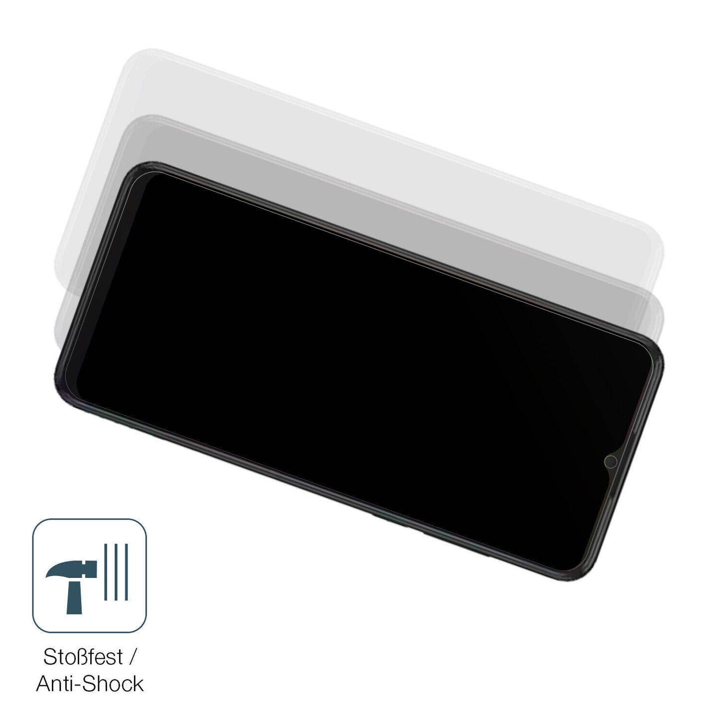 Schutz gegen Kratzer auf dem SHARP Aquos V6 Glas durch Schlüssel, Stöße gegen die Tischkante oder Stürze
