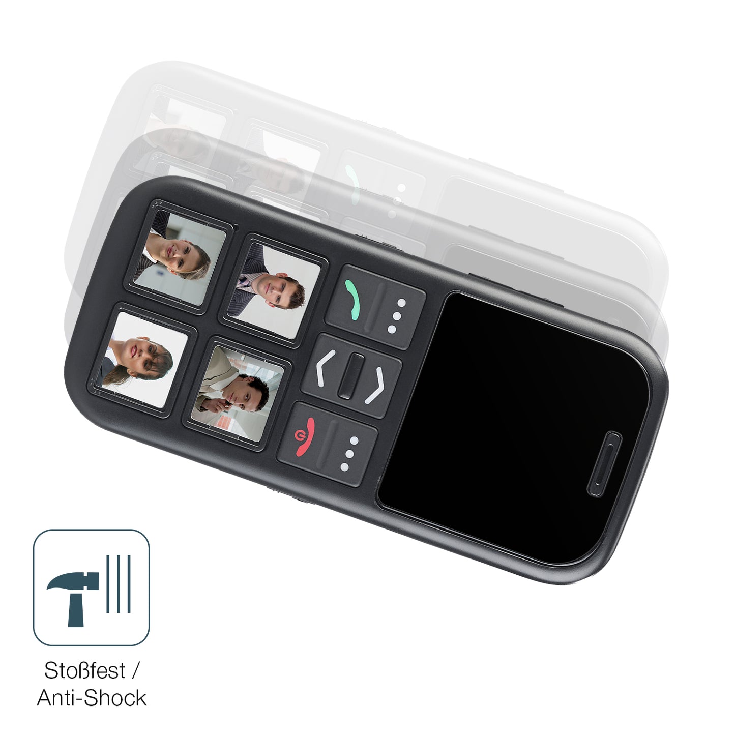 Schutz gegen Kratzer auf dem simvalley mobile RX-820.GPS Glas durch Schlüssel, Stöße gegen die Tischkante oder Stürze