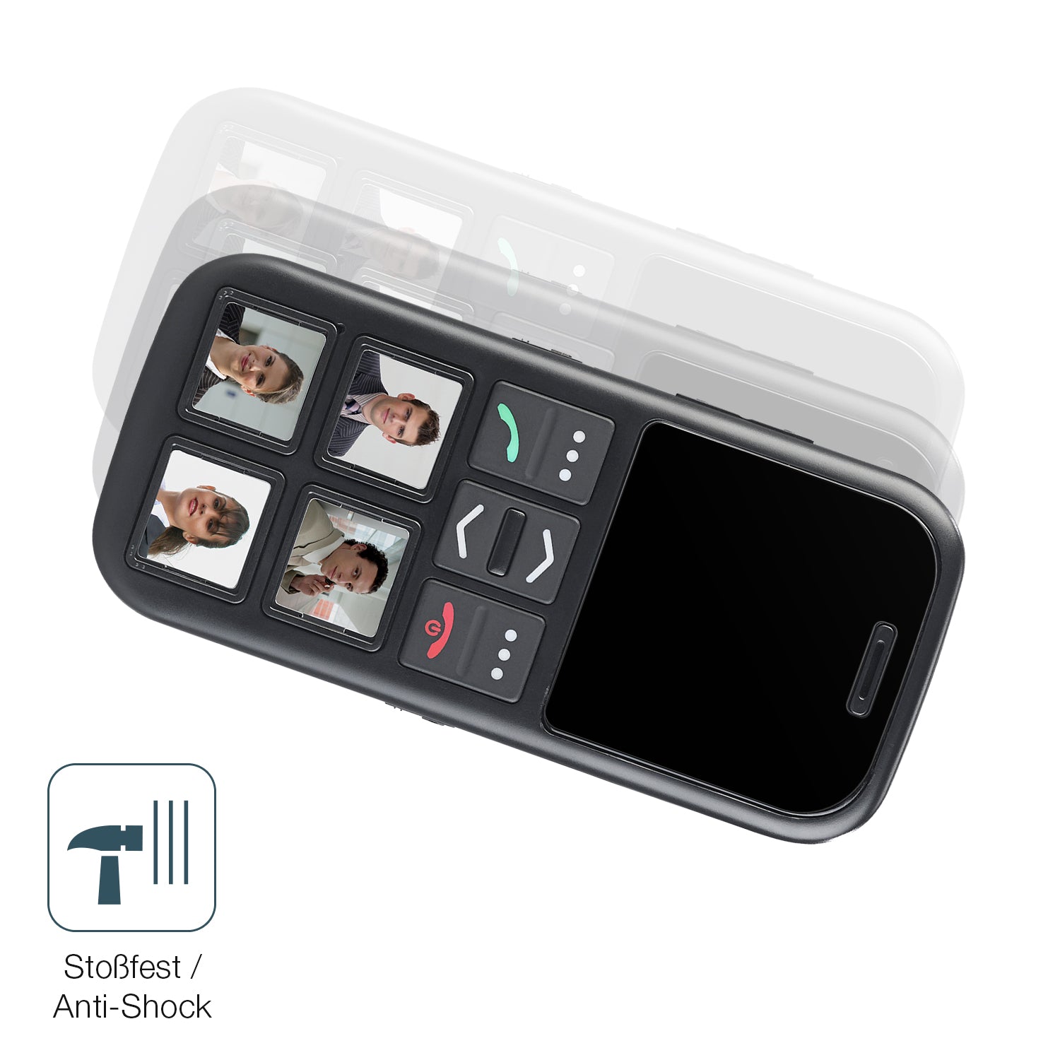 Schutz gegen Kratzer auf dem simvalley mobile RX-820.GPS Glas durch Schlüssel, Stöße gegen die Tischkante oder Stürze