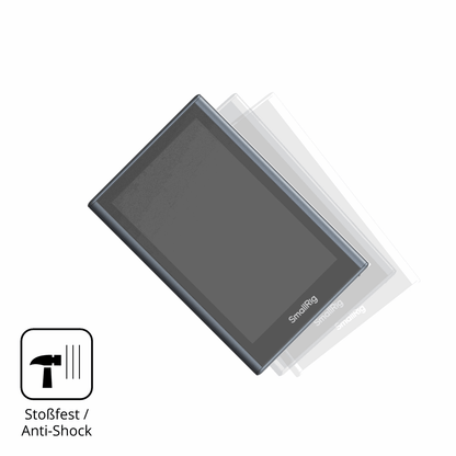 Schutz gegen Kratzer auf dem SmallRig Wireless Monitor 4850B Glas durch Schlüssel, Stöße gegen die Tischkante oder Stürze