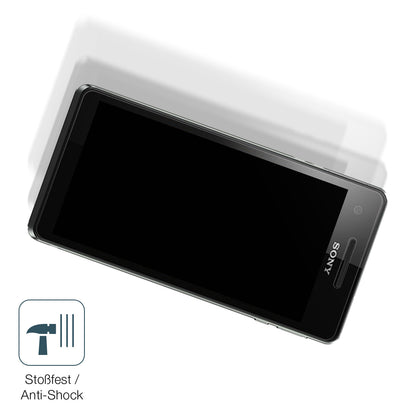 Schutz gegen Kratzer auf dem Sony Xperia V Glas durch Schlüssel, Stöße gegen die Tischkante oder Stürze