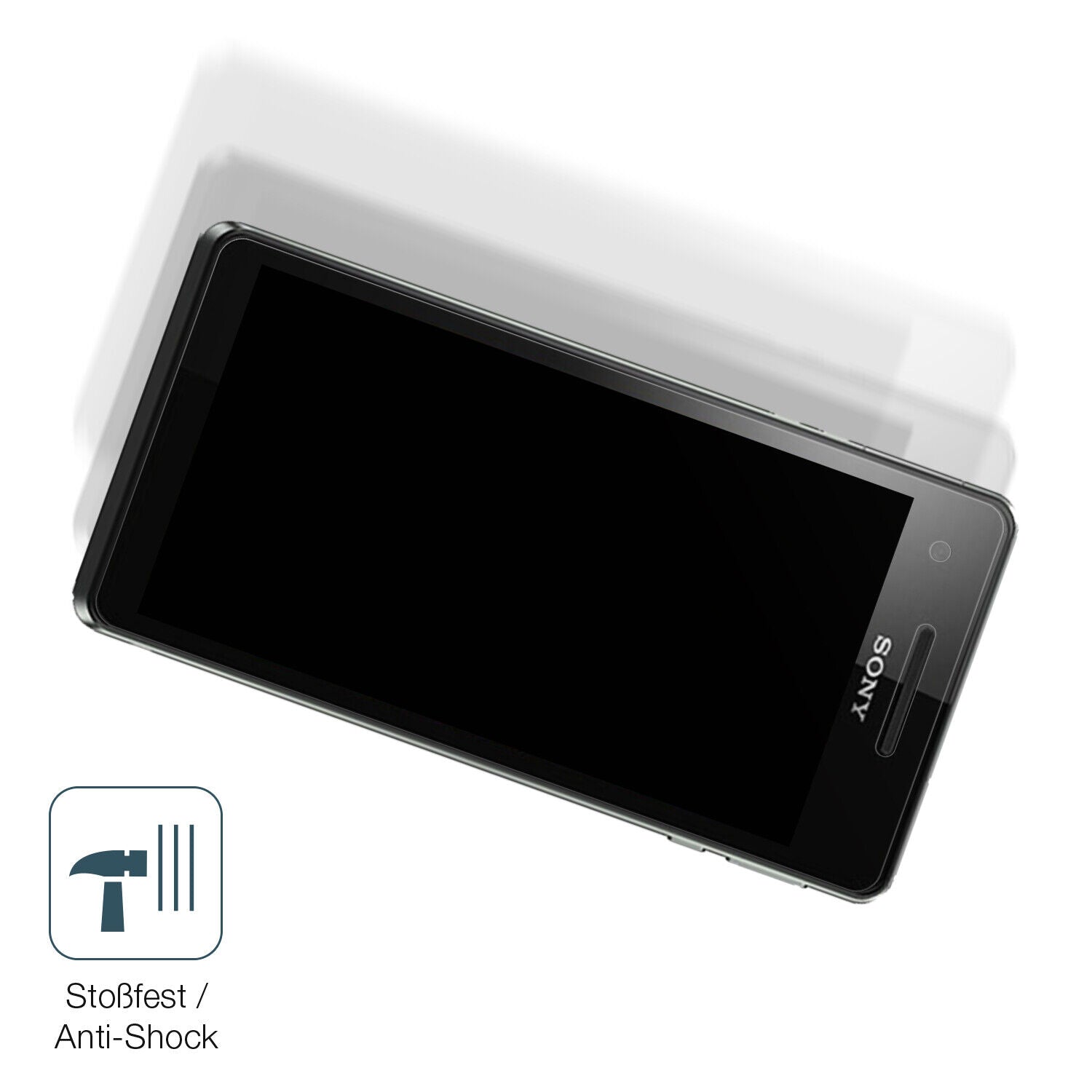 Schutz gegen Kratzer auf dem Sony Xperia V Glas durch Schlüssel, Stöße gegen die Tischkante oder Stürze