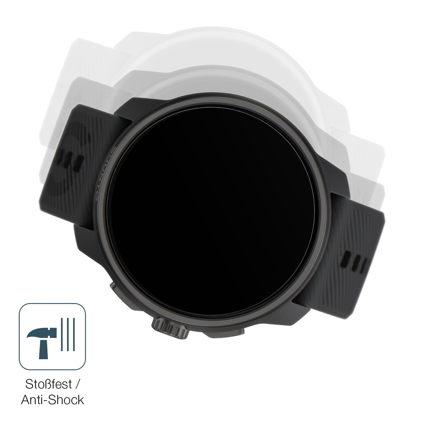 Schutz gegen Kratzer auf dem Suunto Race Glas durch Schlüssel, Stöße gegen die Tischkante oder Stürze