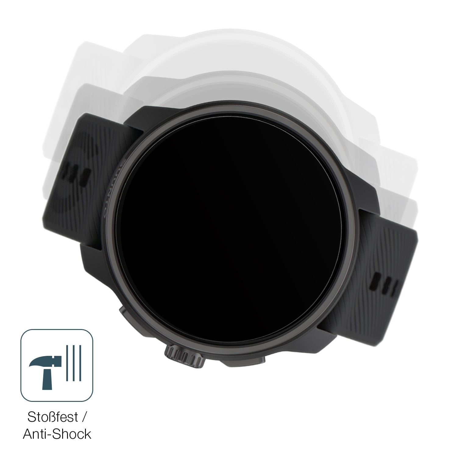 Schutz gegen Kratzer auf dem Suunto Race Glas durch Schlüssel, Stöße gegen die Tischkante oder Stürze