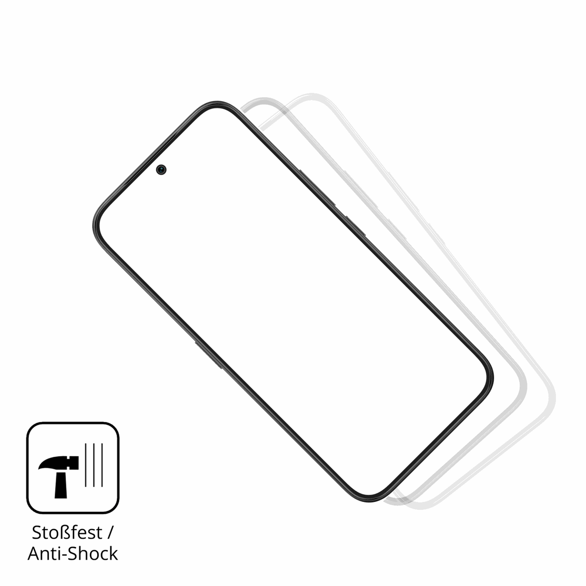 Schutz gegen Kratzer auf dem Tecno Camon 50 Glas durch Schlüssel, Stöße gegen die Tischkante oder Stürze