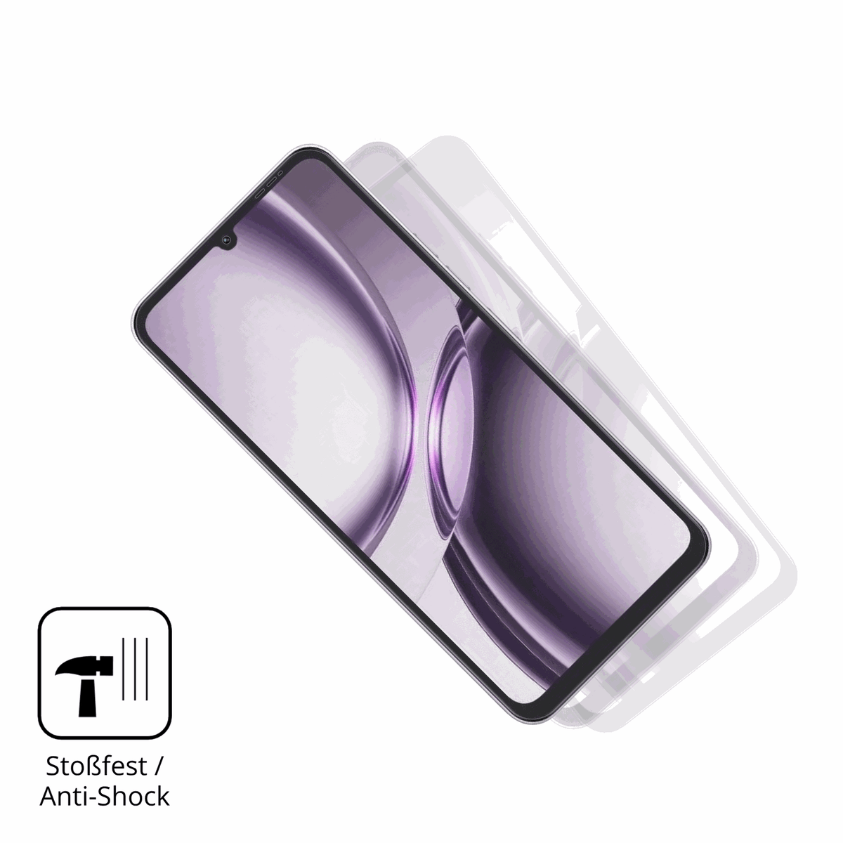 Schutz gegen Kratzer auf dem Tecno Pop 20 Glas durch Schlüssel, Stöße gegen die Tischkante oder Stürze