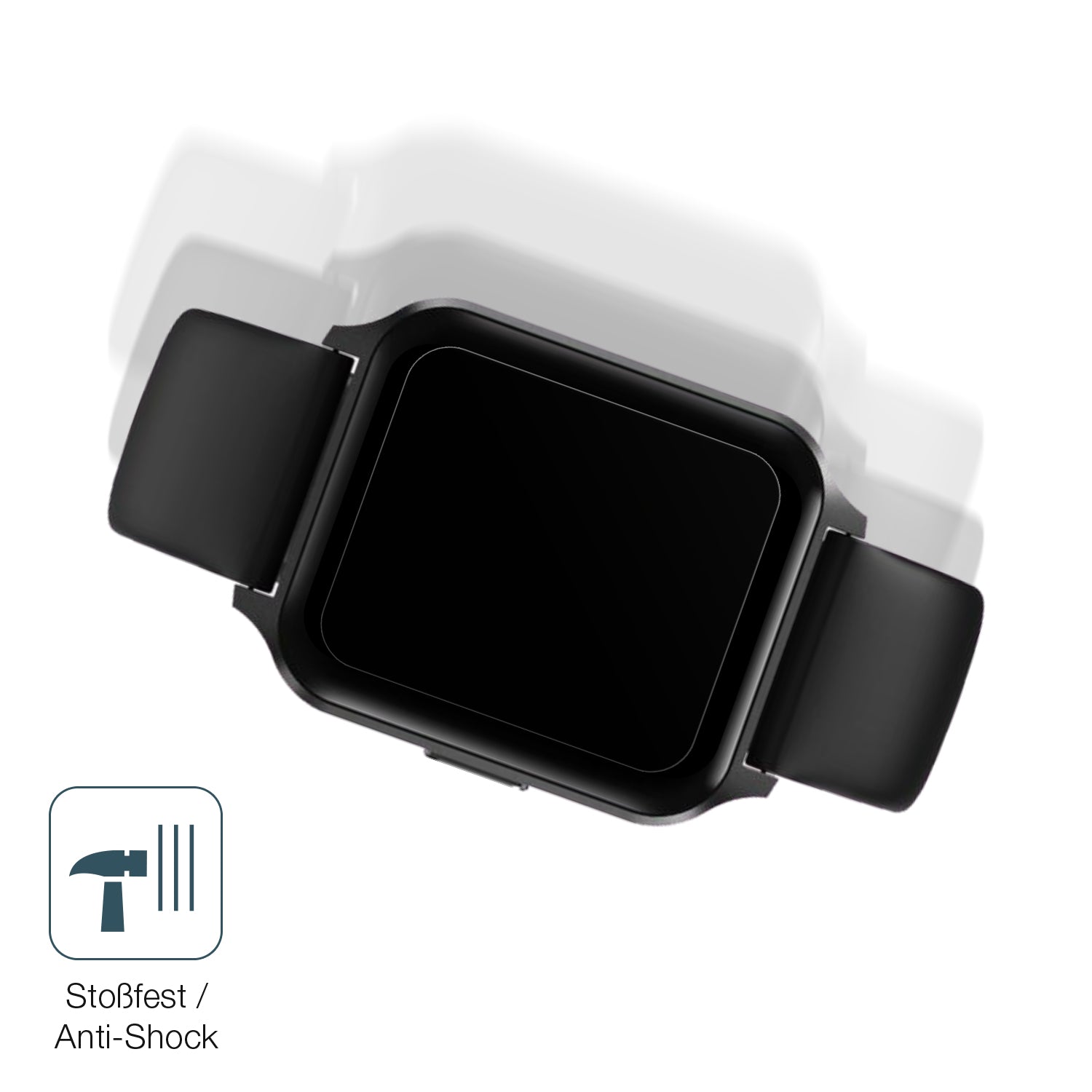 Schutz gegen Kratzer auf dem Touchelex 1,52 Zoll Smartwatch Glas durch Schlüssel, Stöße gegen die Tischkante oder Stürze
