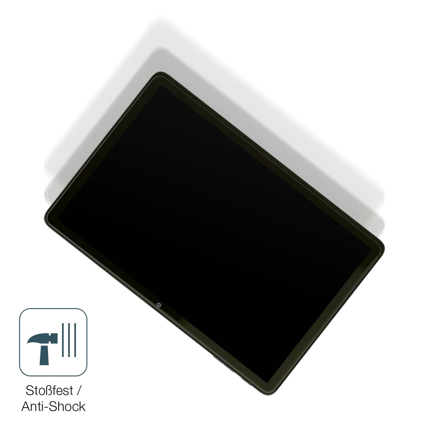 Schutz gegen Kratzer auf dem Vale Tablet V10A Glas durch Schlüssel, Stöße gegen die Tischkante oder Stürze