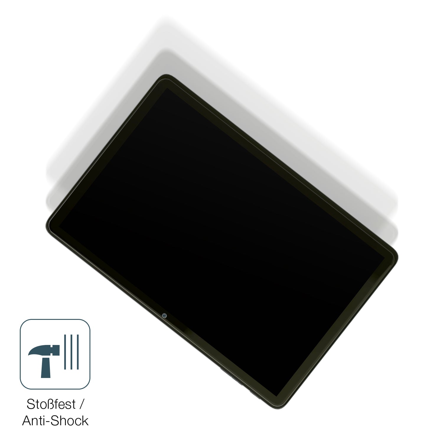 Schutz gegen Kratzer auf dem Vale Tablet V10A Glas durch Schlüssel, Stöße gegen die Tischkante oder Stürze