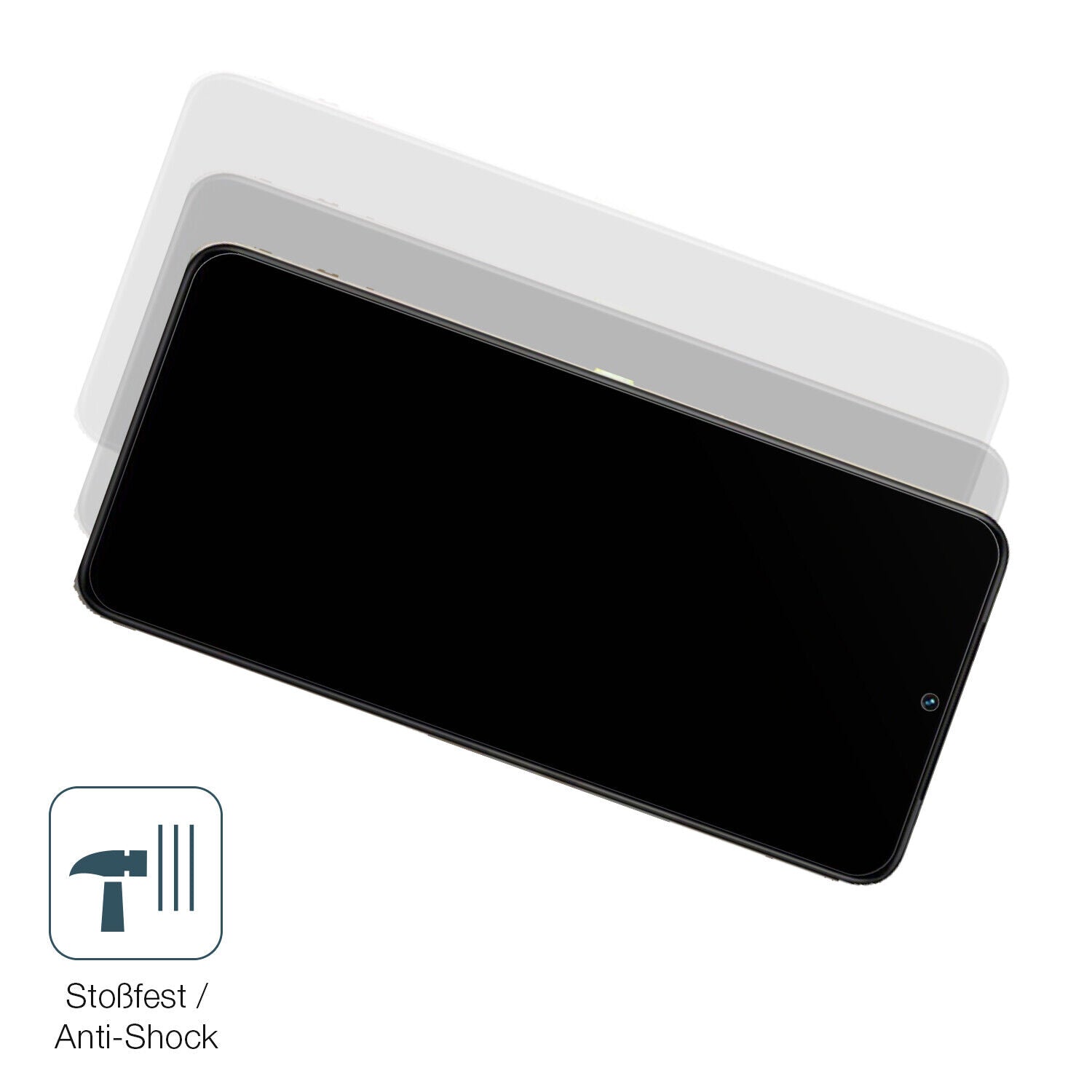 Schutz gegen Kratzer auf dem Vivo S15e Glas durch Schlüssel, Stöße gegen die Tischkante oder Stürze