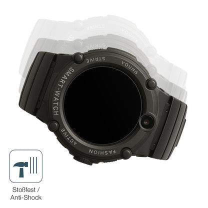 Schutz gegen Kratzer auf dem Watchmark GPS Watch Kids Glas durch Schlüssel, Stöße gegen die Tischkante oder Stürze