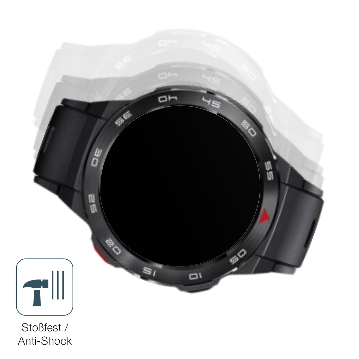 Schutz gegen Kratzer auf dem Xiaomi Mibro GS Pro Glas durch Schlüssel, Stöße gegen die Tischkante oder Stürze