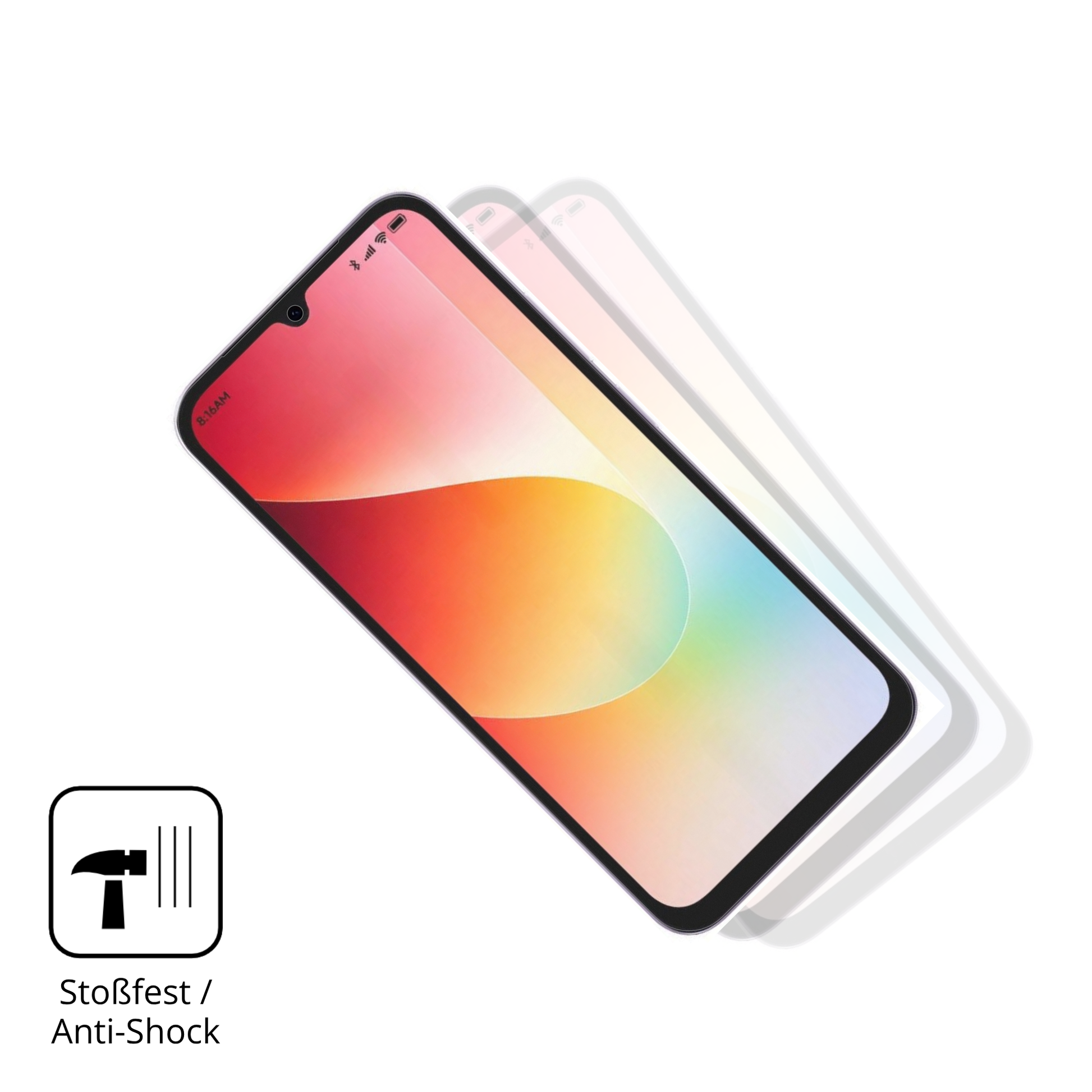 Schutz gegen Kratzer auf dem Xiaomi Redmi 15A 5G Glas durch Schlüssel, Stöße gegen die Tischkante oder Stürze