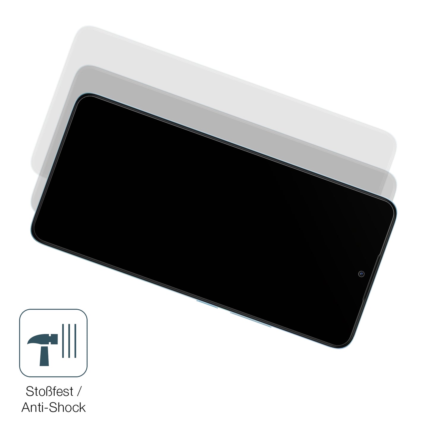 Schutz gegen Kratzer auf dem Xiaomi Redmi 15C Glas durch Schlüssel, Stöße gegen die Tischkante oder Stürze