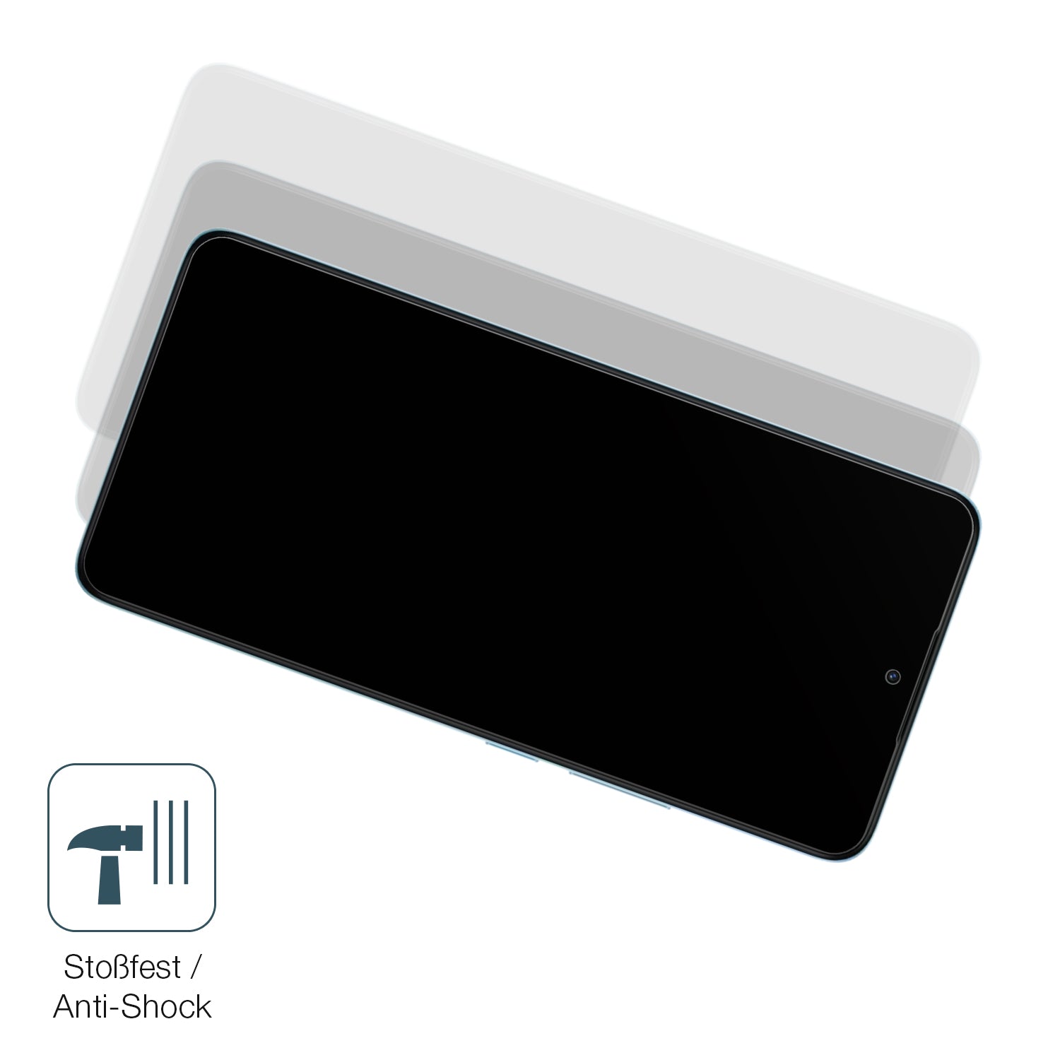 Schutz gegen Kratzer auf dem Xiaomi Redmi 15C Glas durch Schlüssel, Stöße gegen die Tischkante oder Stürze