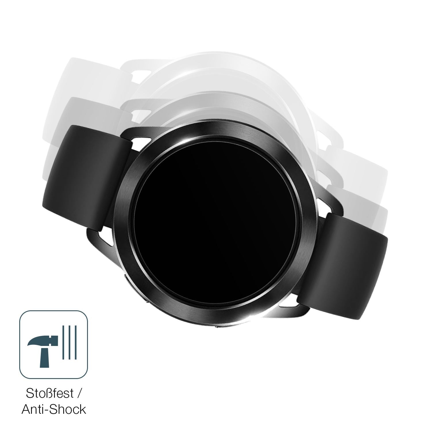 Schutz gegen Kratzer auf dem Xiaomi Watch S3 Glas durch Schlüssel, Stöße gegen die Tischkante oder Stürze