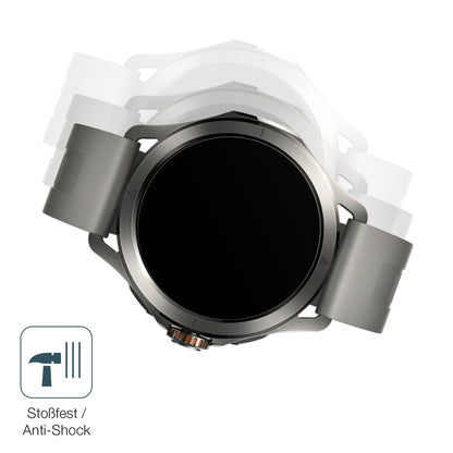 Schutz gegen Kratzer auf dem Xiaomi Watch S4 Glas durch Schlüssel, Stöße gegen die Tischkante oder Stürze