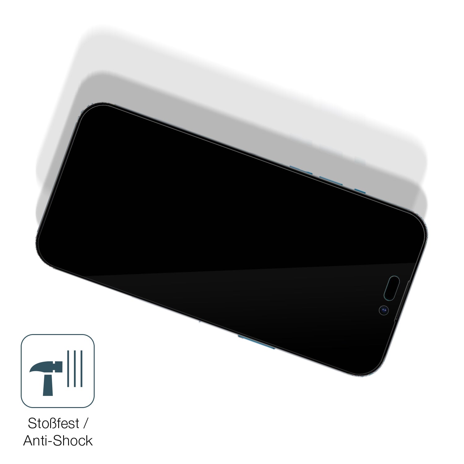 Schutz gegen Kratzer auf dem Apple iPhone 14 Pro Max Glas durch Schlüssel, Stöße gegen die Tischkante oder Stürze