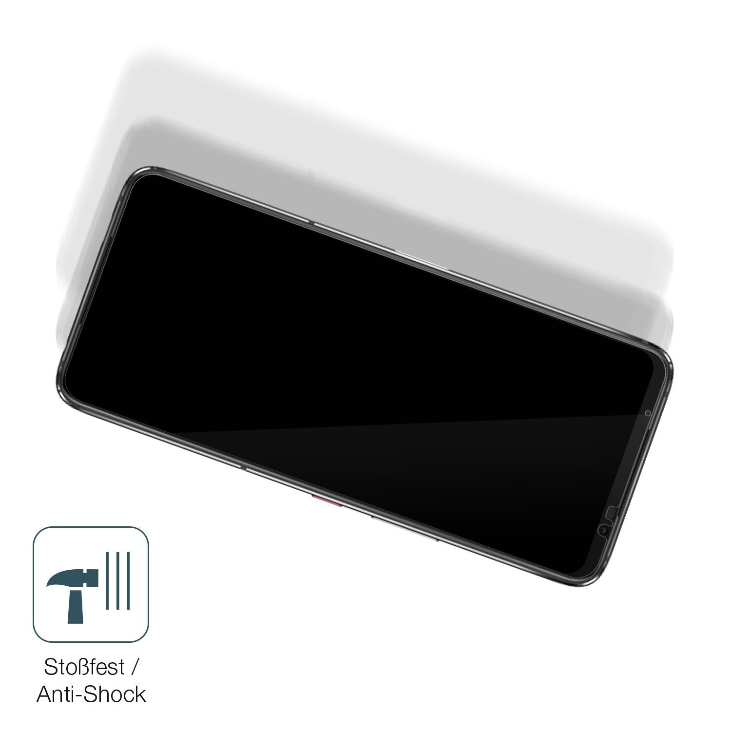 Schutz gegen Kratzer auf dem Asus ROG Phone 7 Glas durch Schlüssel, Stöße gegen die Tischkante oder Stürze
