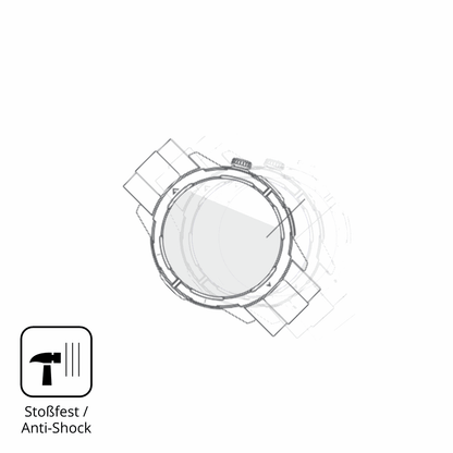 Schutz gegen Kratzer auf dem Beafon Smartwatch 601 Glas durch Schlüssel, Stöße gegen die Tischkante oder Stürze