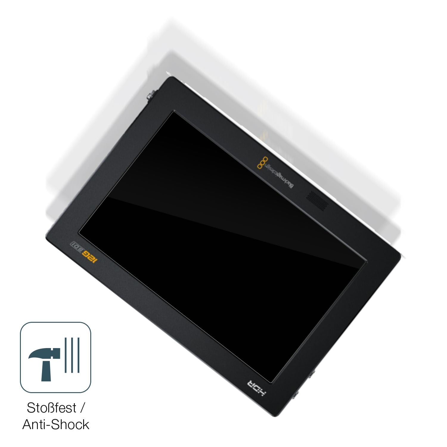 Schutz gegen Kratzer auf dem Blackmagic Video Assist 12G HDR Glas durch Schlüssel, Stöße gegen die Tischkante oder Stürze