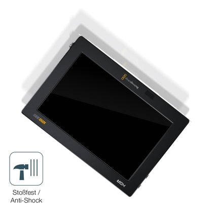 Schutz gegen Kratzer auf dem Blackmagic Video Assist 12G HDR Glas durch Schlüssel, Stöße gegen die Tischkante oder Stürze
