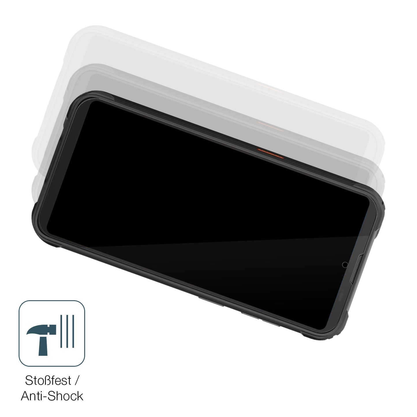 Schutz gegen Kratzer auf dem Blackview BV5300 Glas durch Schlüssel, Stöße gegen die Tischkante oder Stürze