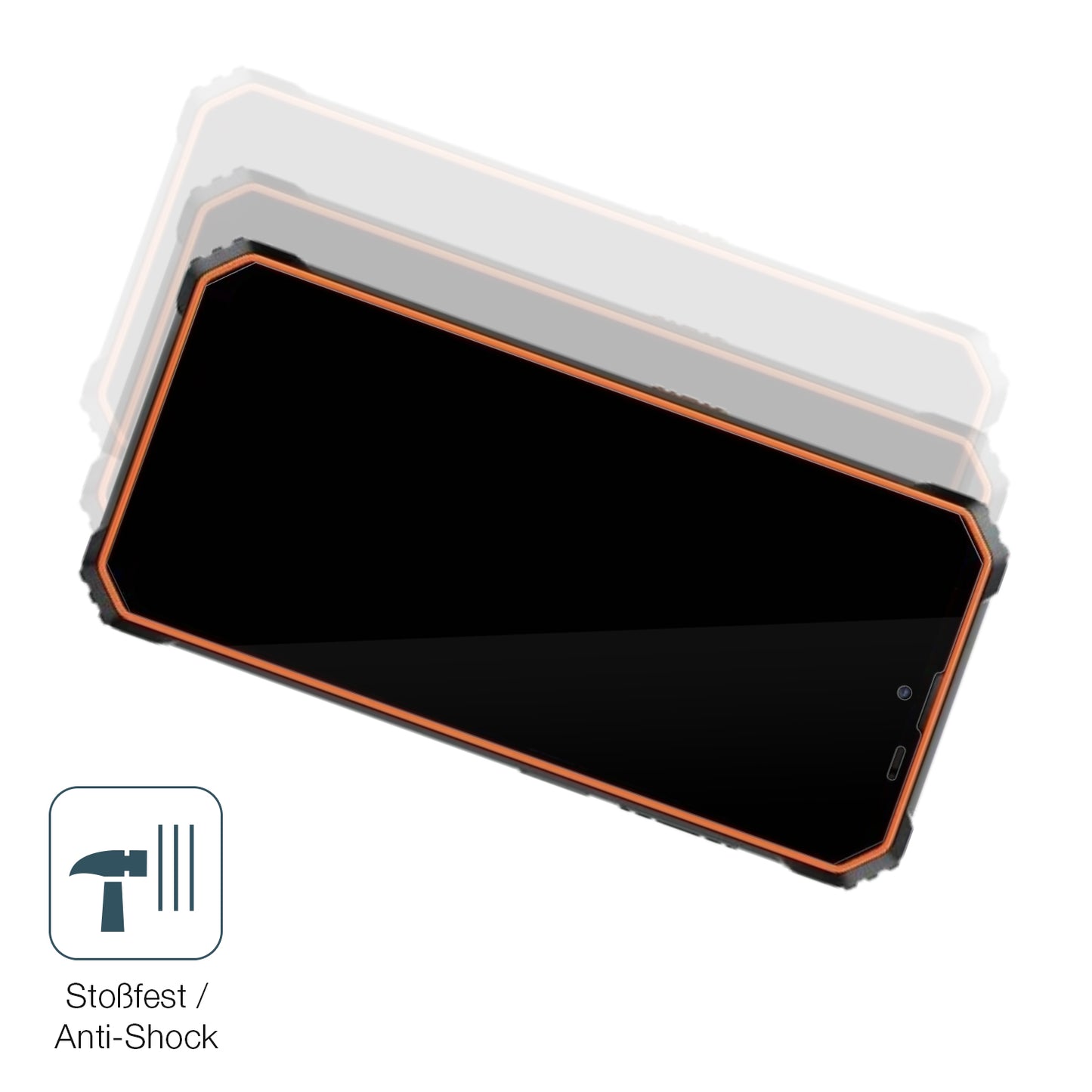 Schutz gegen Kratzer auf dem Blackview BV6200 Plus Glas durch Schlüssel, Stöße gegen die Tischkante oder Stürze