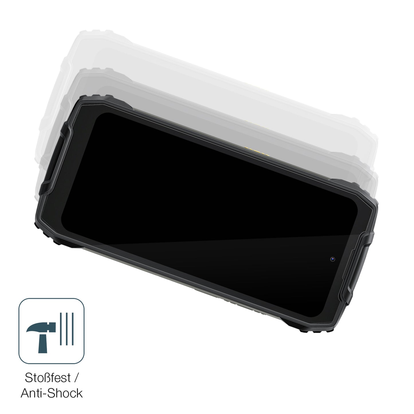 Schutz gegen Kratzer auf dem Blackview BV7300 Glas durch Schlüssel, Stöße gegen die Tischkante oder Stürze