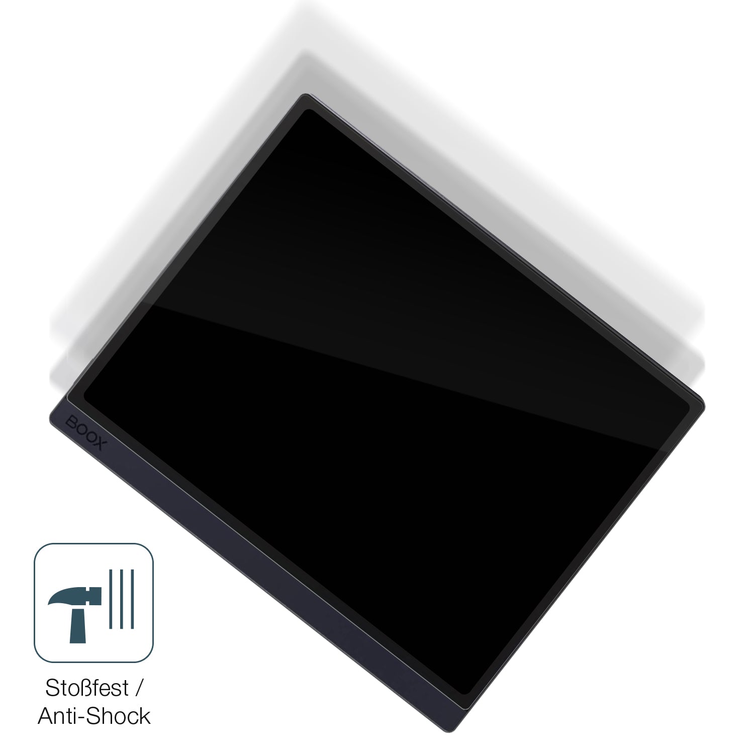 Schutz gegen Kratzer auf dem Boox GO 10.3 ePaper Glas durch Schlüssel, Stöße gegen die Tischkante oder Stürze