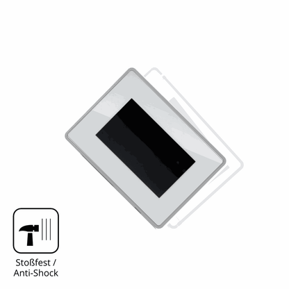 Schutz gegen Kratzer auf dem BUCHER automation JetView 1004 Glas durch Schlüssel, Stöße gegen die Tischkante oder Stürze