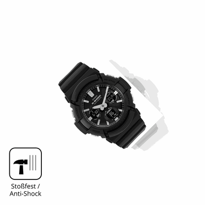 Schutz gegen Kratzer auf dem Casio G-Shock GAW-100 Glas durch Schl�ssel, St��e gegen die Tischkante oder St�rze
